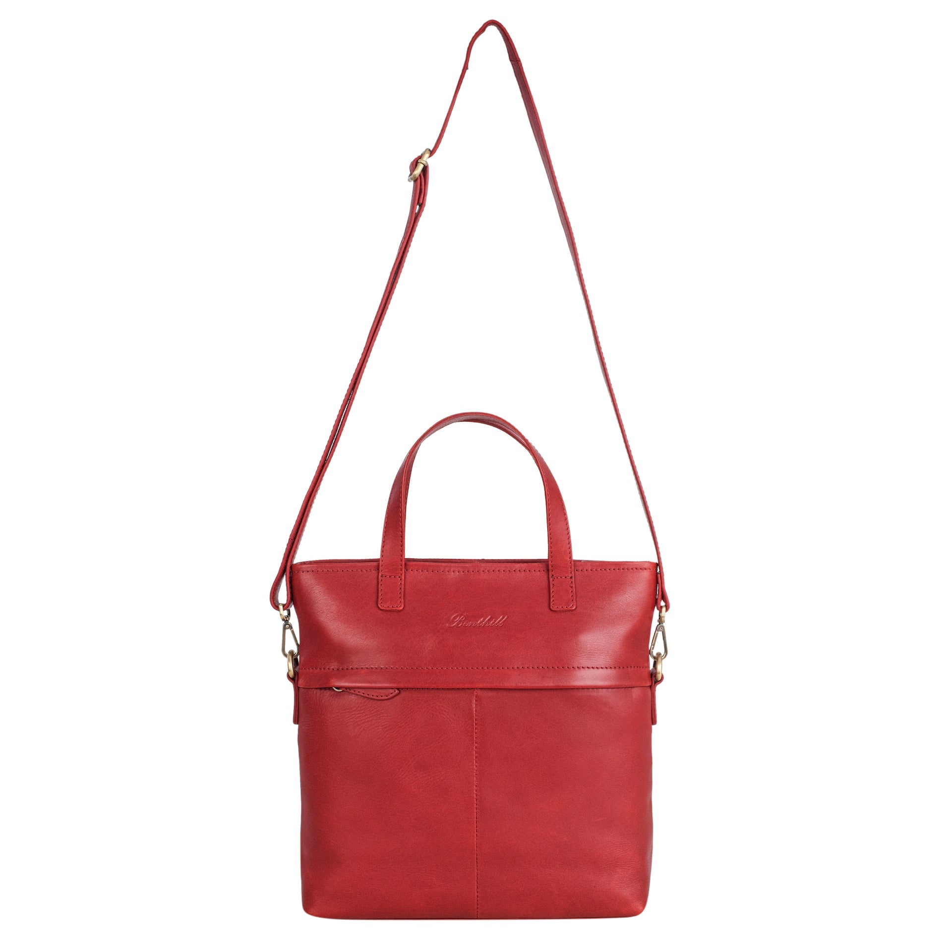Benthill Leder Shopper Damen | Umhängetasche aus echtem Rindsleder | Große Schultertasche mit Henkeln | Vintage Handtasche