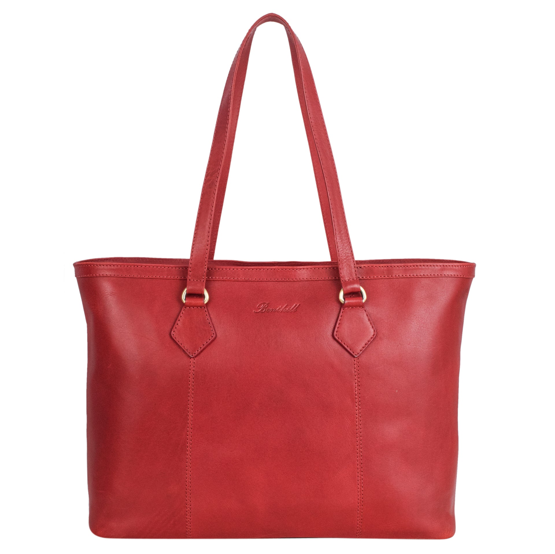 Benthill Handtasche Damen Echt Leder - Hochwertige Frauen Schultertasche - Große Klassische Damentasche / Shopper - Elegante Umhängetasche