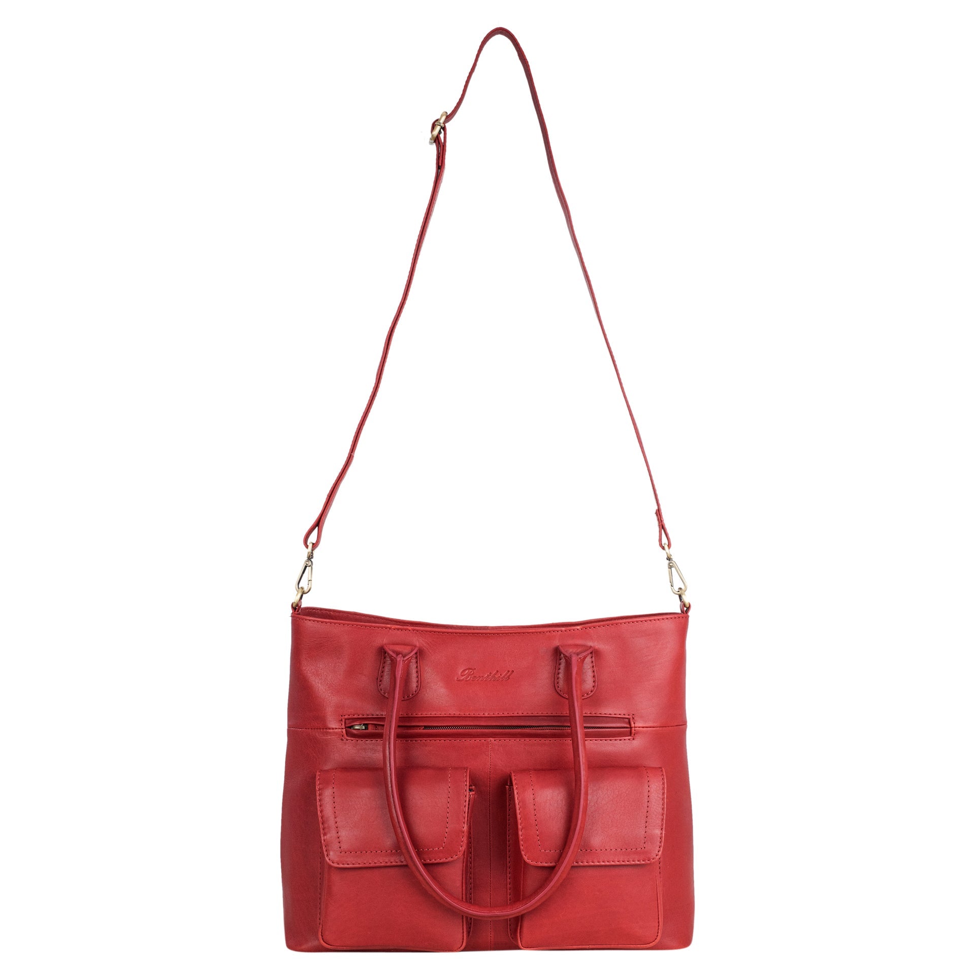 Benthill Handtasche Damen Leder | Vintage Henkeltasche aus echtem Rindsleder | Große Umhängetasche | Echt Leder Shopper