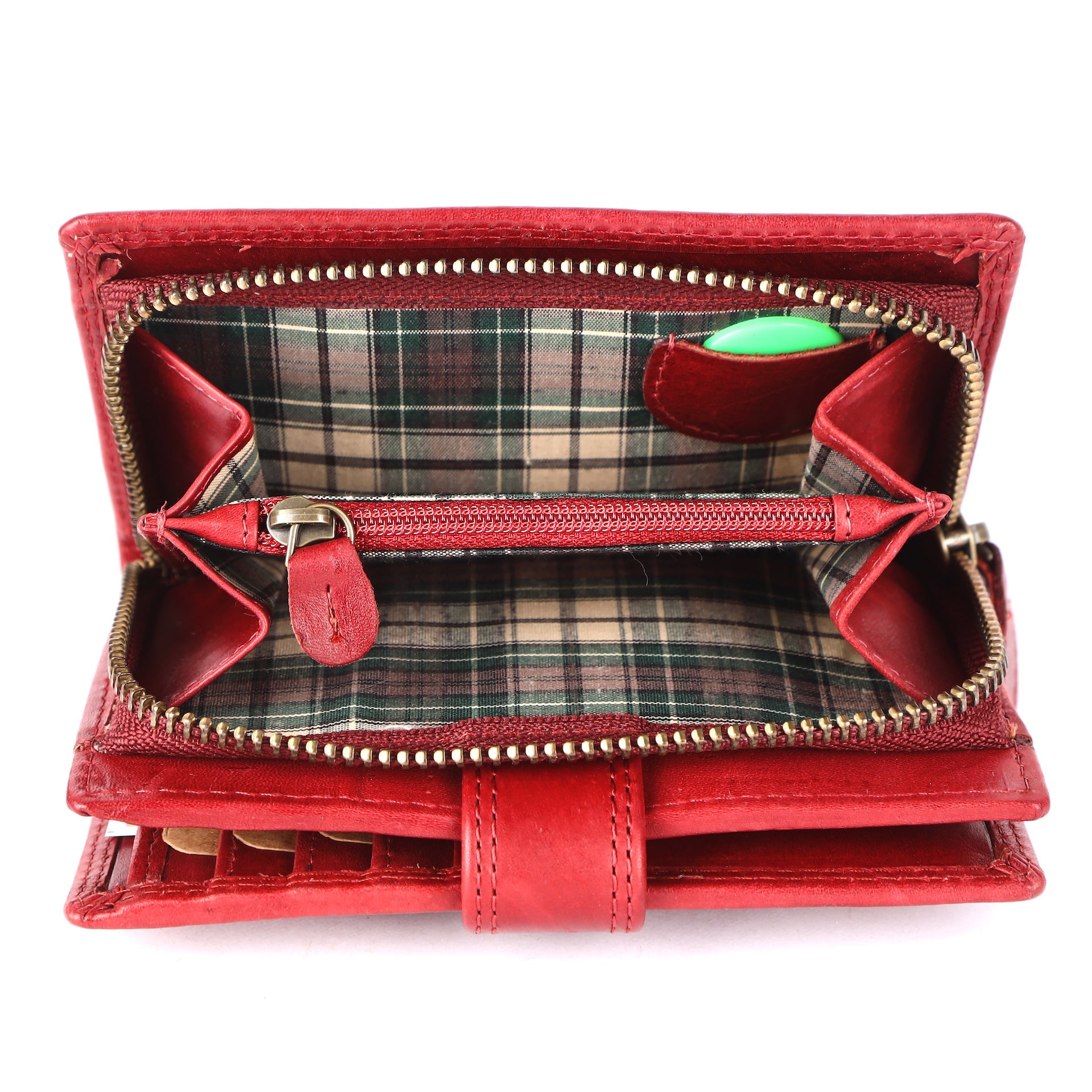 Benthill Geldbörse Damen Leder | Geldbeutel mit RFID Schutz aus Rindsleder | Portmonee mit 8 Kartenfächer Mittelgroß | Echt Leder Slim-Wallet Vintage inkl. Geschenkbox