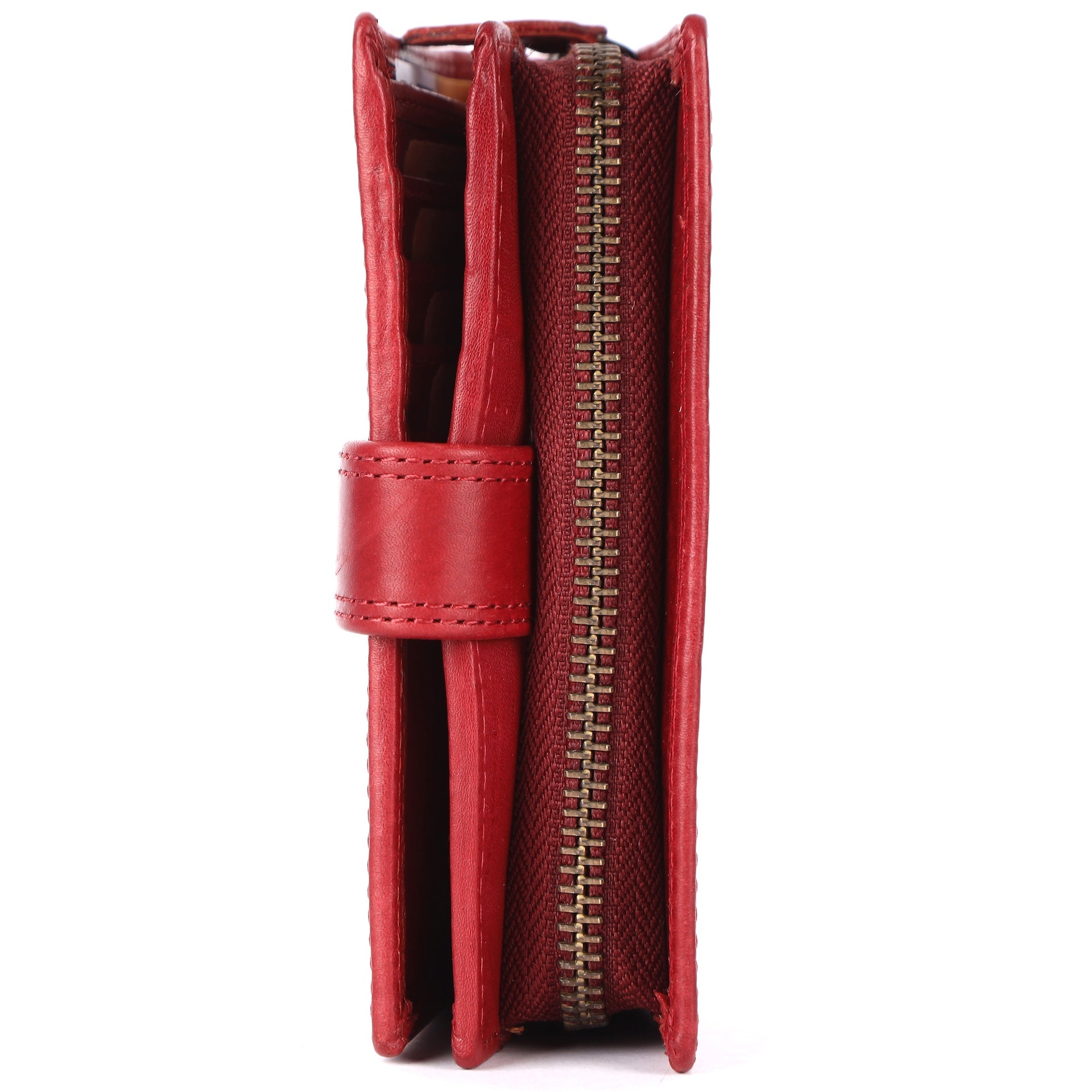 Benthill Geldbörse Damen Leder | Geldbeutel mit RFID Schutz aus Rindsleder | Portmonee mit 8 Kartenfächer Mittelgroß | Echt Leder Slim-Wallet Vintage inkl. Geschenkbox