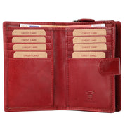 Benthill Geldbörse Damen Leder | Geldbeutel mit RFID Schutz aus Rindsleder | Portmonee mit 8 Kartenfächer Mittelgroß | Echt Leder Slim-Wallet Vintage inkl. Geschenkbox