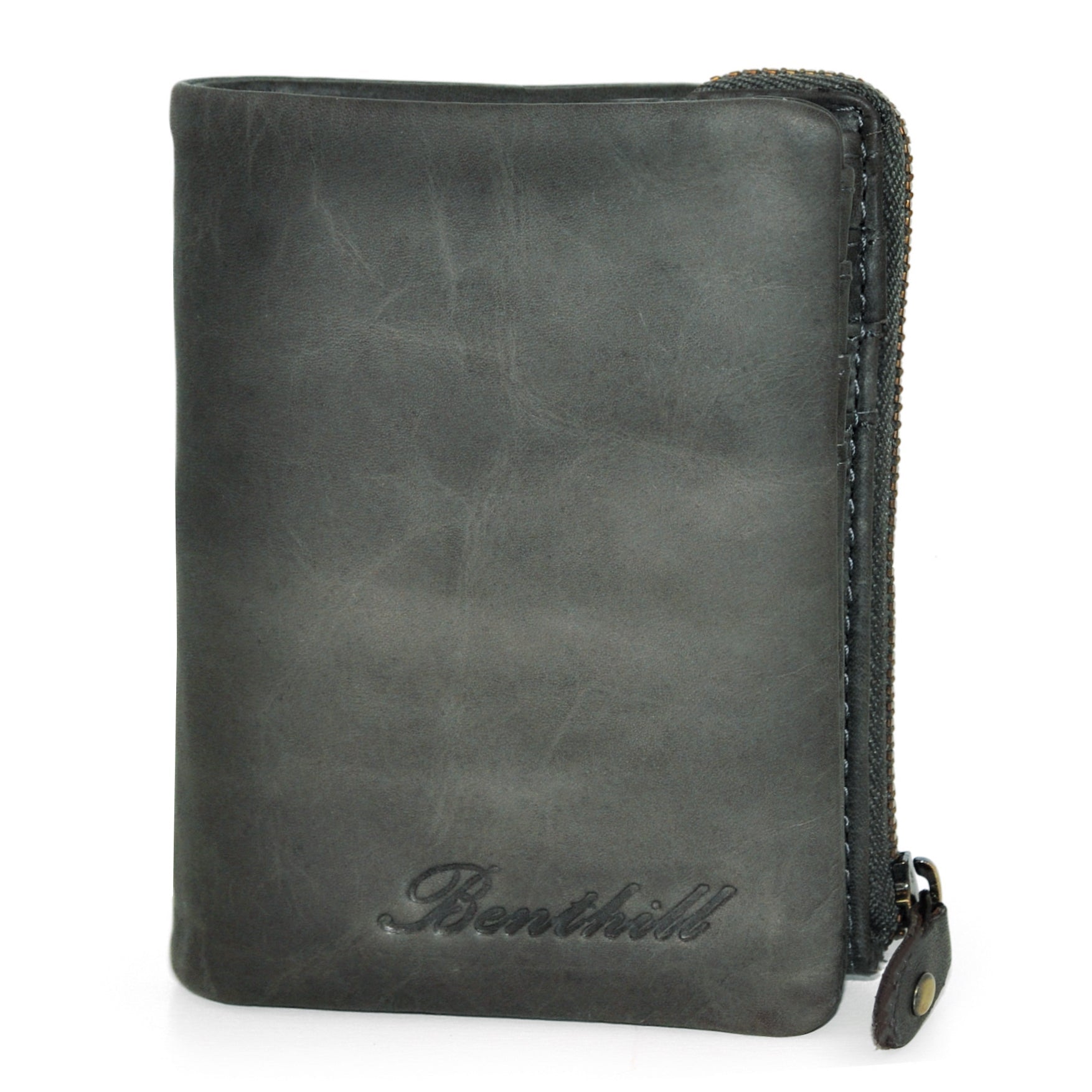 Benthill Kleine Geldbörse Echt Leder - Damen Geldbeutel mit RFID Schutz - 6 Kartenfächer - Slim-Wallet inkl. Geschenkbox