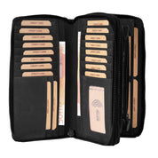 Benthill Geldbörse Groß Leder | Geldbeutel Gross XXL Echtleder | Portemonnaie Frauen mit RFID Schutz | Vintage Portmonee mit vielen Kartenfächer inkl. Geschenkbox