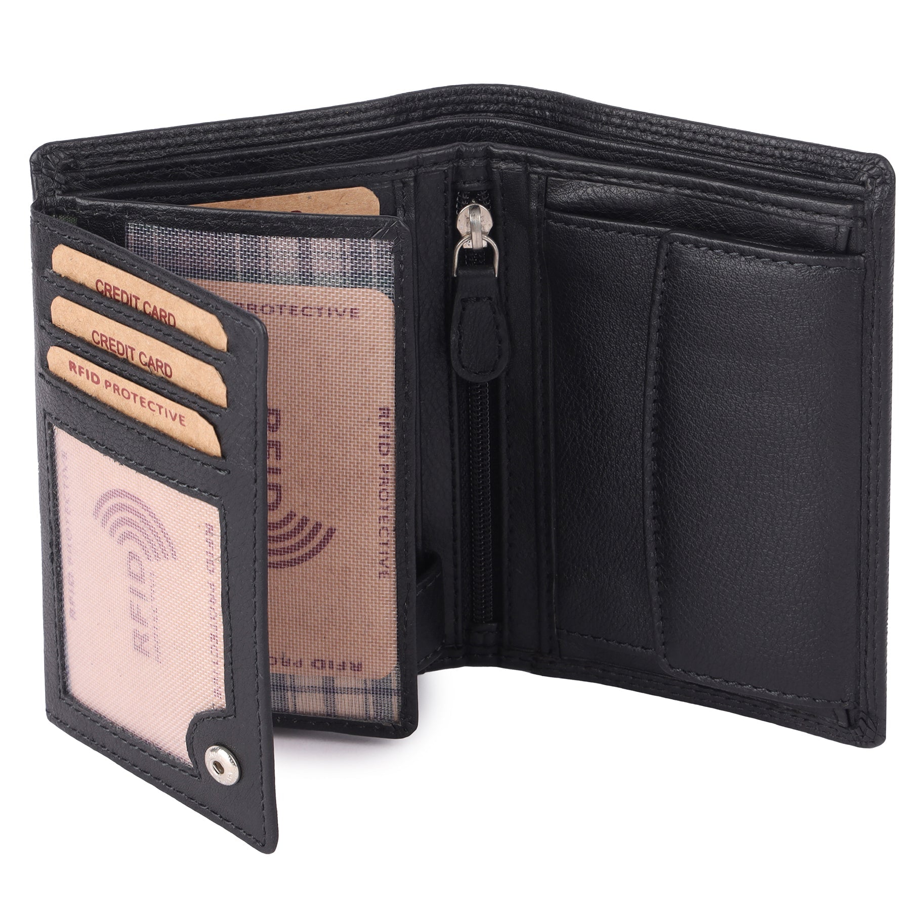 Benthill Herren Echt Leder Geldbörse - Geldbeutel mit RFID-Schutz - Slim Portemonnaie für Männer - Echtem Vintage Leder