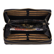 Benthill Geldbörse Groß Leder | Geldbeutel Gross XXL Echtleder | Portemonnaie Frauen mit RFID Schutz | Vintage Portmonee mit vielen Kartenfächer inkl. Geschenkbox
