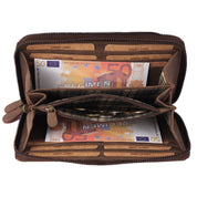 Benthill Geldbörse Groß Leder | Geldbeutel Gross XXL Echtleder | Portemonnaie Frauen mit RFID Schutz | Vintage Portmonee mit vielen Kartenfächer inkl. Geschenkbox