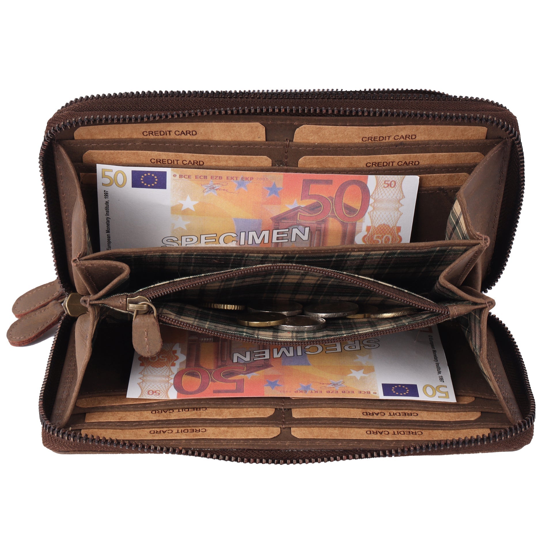 Benthill Geldbörse Groß Leder | Geldbeutel Gross XXL Echtleder | Portemonnaie Frauen mit RFID Schutz | Vintage Portmonee mit vielen Kartenfächer inkl. Geschenkbox