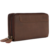 Benthill Geldbörse Groß Leder | Geldbeutel Gross XXL Echtleder | Portemonnaie Frauen mit RFID Schutz | Vintage Portmonee mit vielen Kartenfächer inkl. Geschenkbox