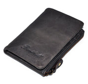 Benthill Kleine Geldbörse Echt Leder - Damen Geldbeutel mit RFID Schutz - 6 Kartenfächer - Slim-Wallet inkl. Geschenkbox