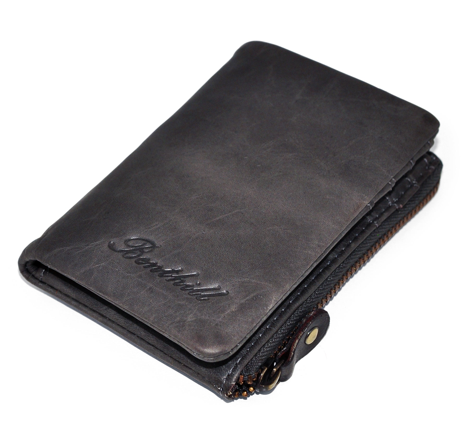 Benthill Kleine Geldbörse Echt Leder - Damen Geldbeutel mit RFID Schutz - 6 Kartenfächer - Slim-Wallet inkl. Geschenkbox