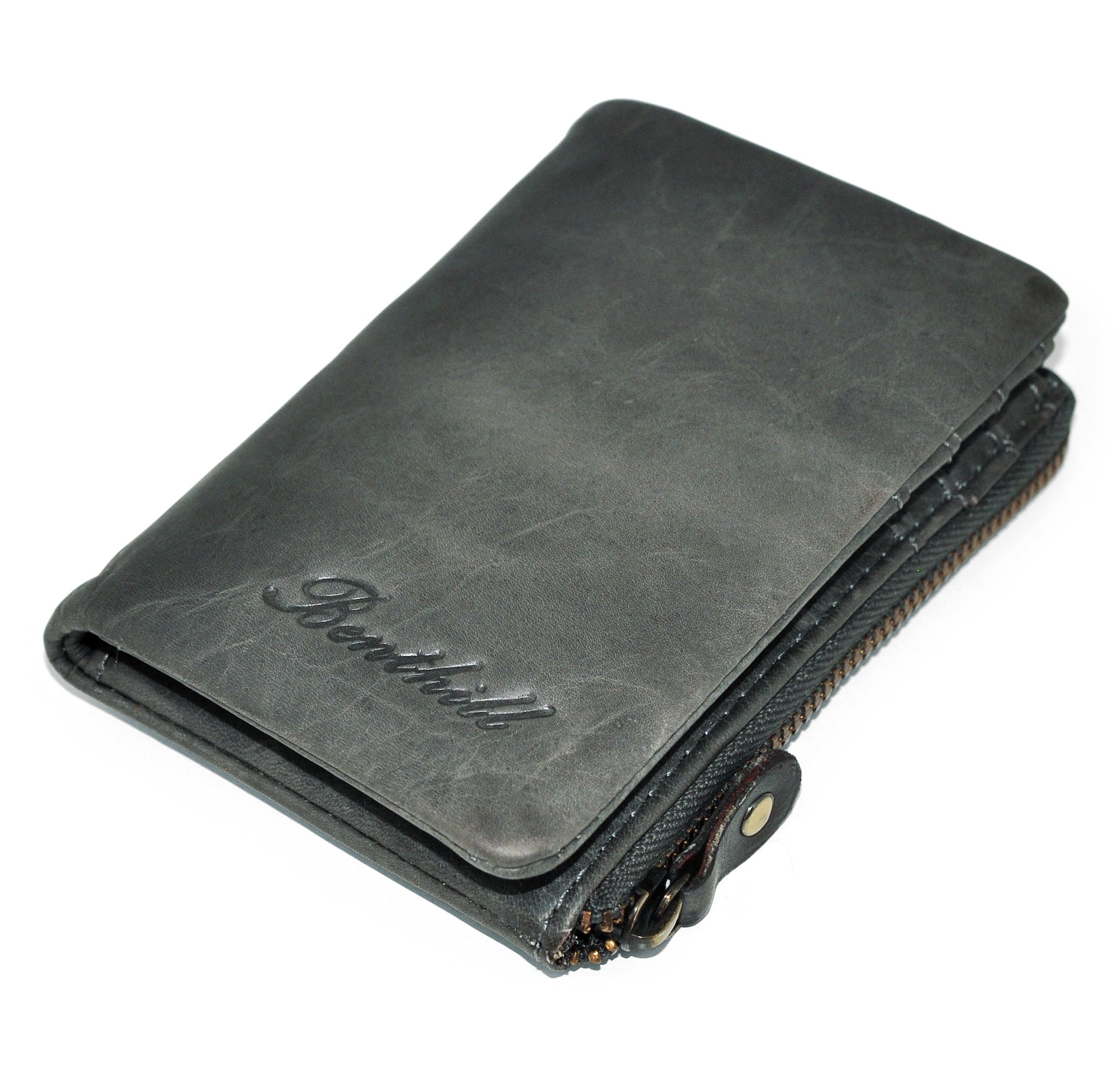 Benthill Kleine Geldbörse Echt Leder - Damen Geldbeutel mit RFID Schutz - 6 Kartenfächer - Slim-Wallet inkl. Geschenkbox
