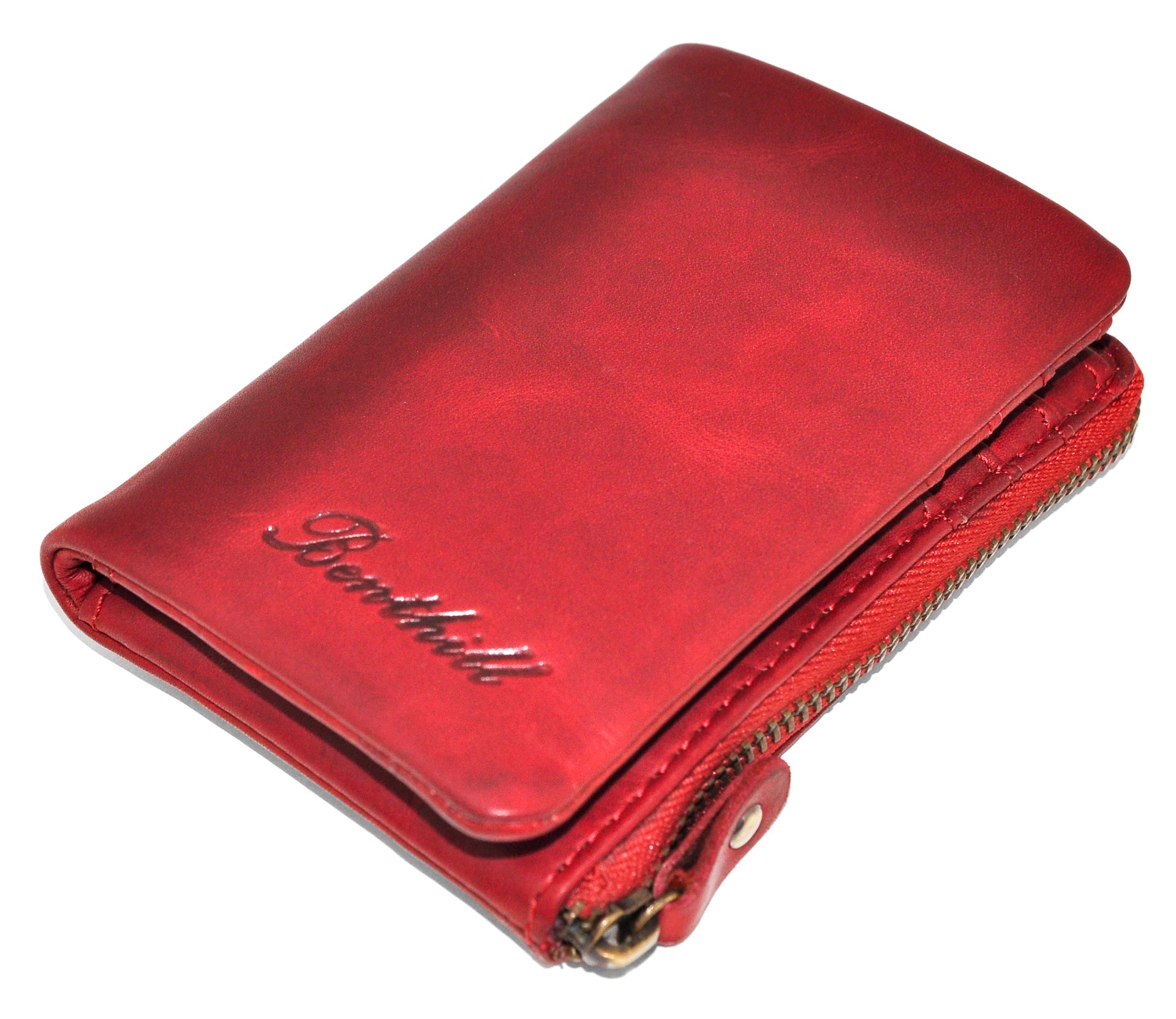 Benthill Kleine Geldbörse Echt Leder - Damen Geldbeutel mit RFID Schutz - 6 Kartenfächer - Slim-Wallet inkl. Geschenkbox