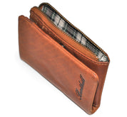 Benthill Kleine Geldbörse Echt Leder - Damen Geldbeutel mit RFID Schutz - 6 Kartenfächer - Slim-Wallet inkl. Geschenkbox