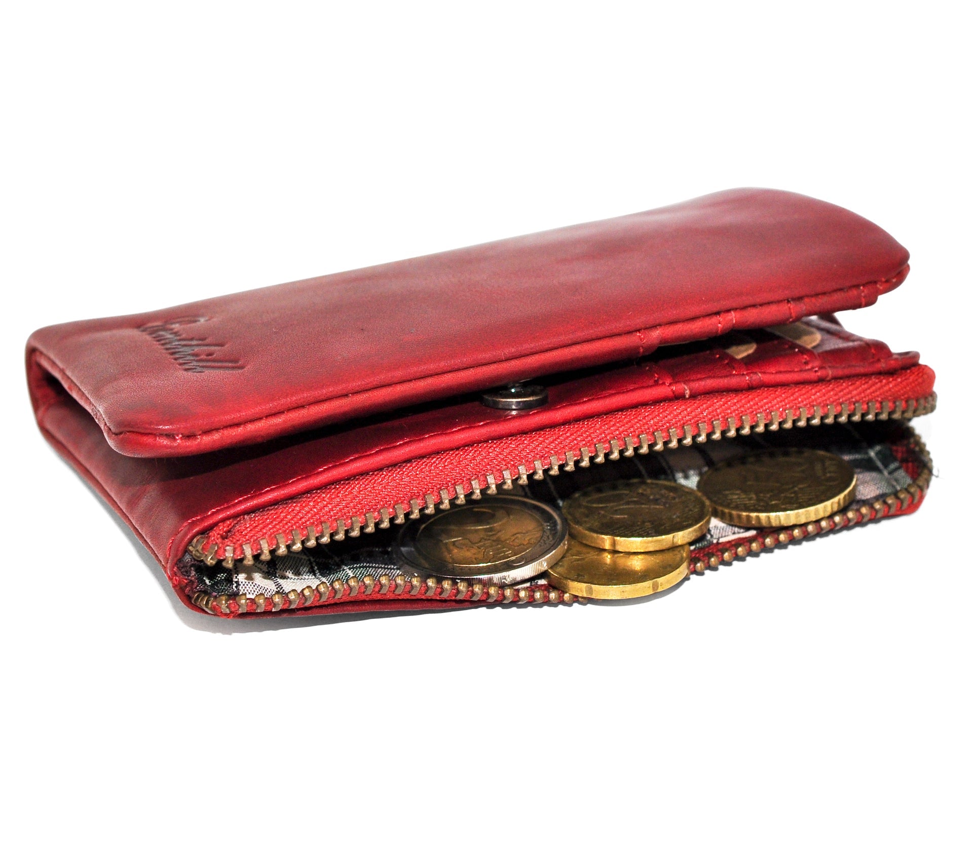 Benthill Kleine Geldbörse Echt Leder - Damen Geldbeutel mit RFID Schutz - 6 Kartenfächer - Slim-Wallet inkl. Geschenkbox