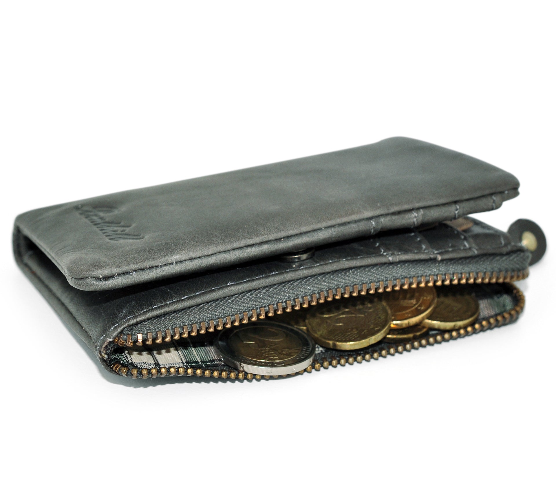 Benthill Kleine Geldbörse Echt Leder - Damen Geldbeutel mit RFID Schutz - 6 Kartenfächer - Slim-Wallet inkl. Geschenkbox