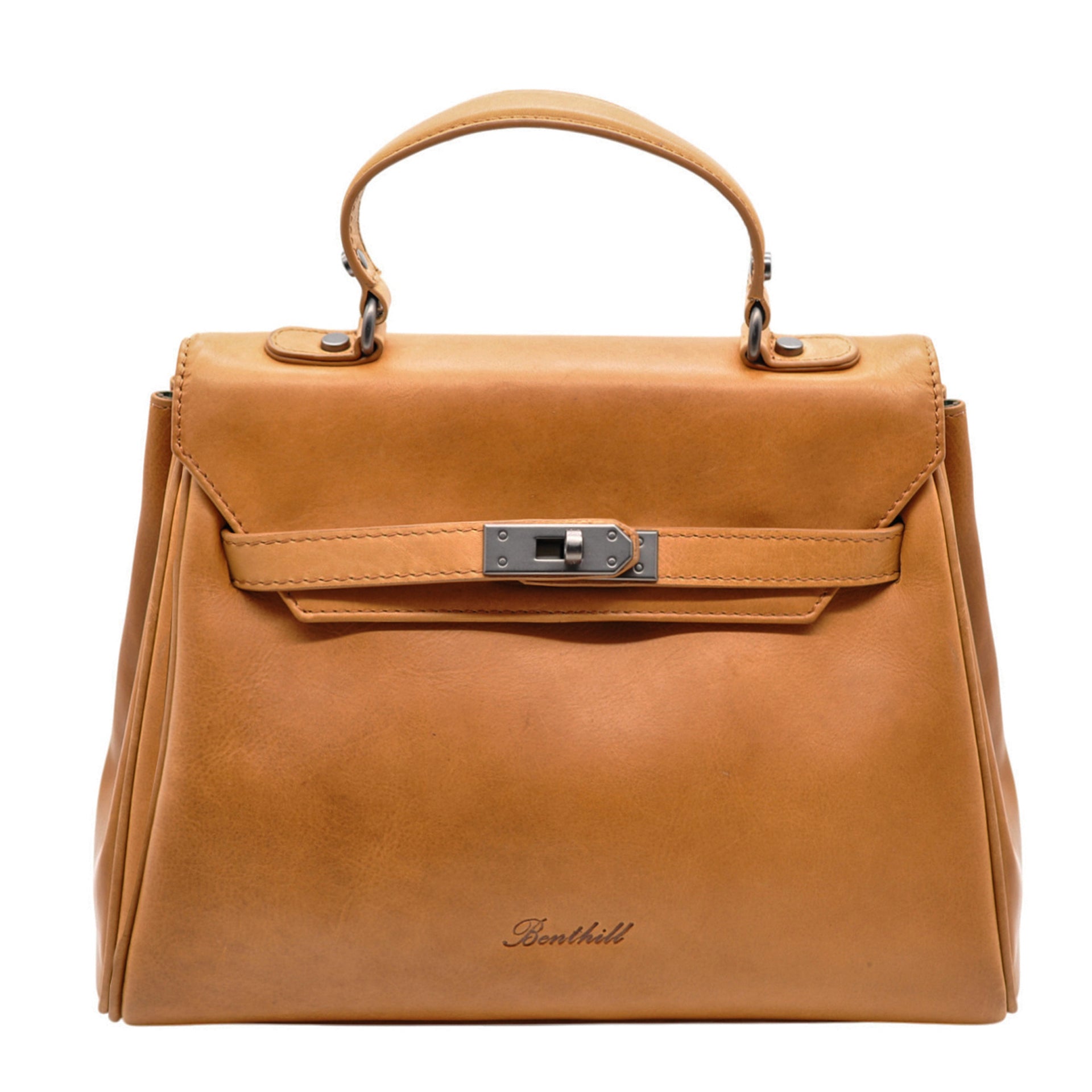 Benthill Damen Handtasche Echt-Leder - Henkeltasche aus weichem hochwertigem Echtleder - Vintage Umhängetasche - Schultertasche