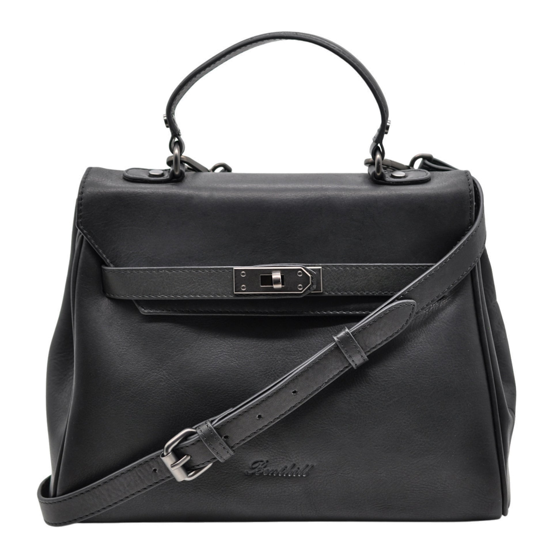 Benthill Damen Handtasche Echt-Leder - Henkeltasche aus weichem hochwertigem Echtleder - Vintage Umhängetasche - Schultertasche
