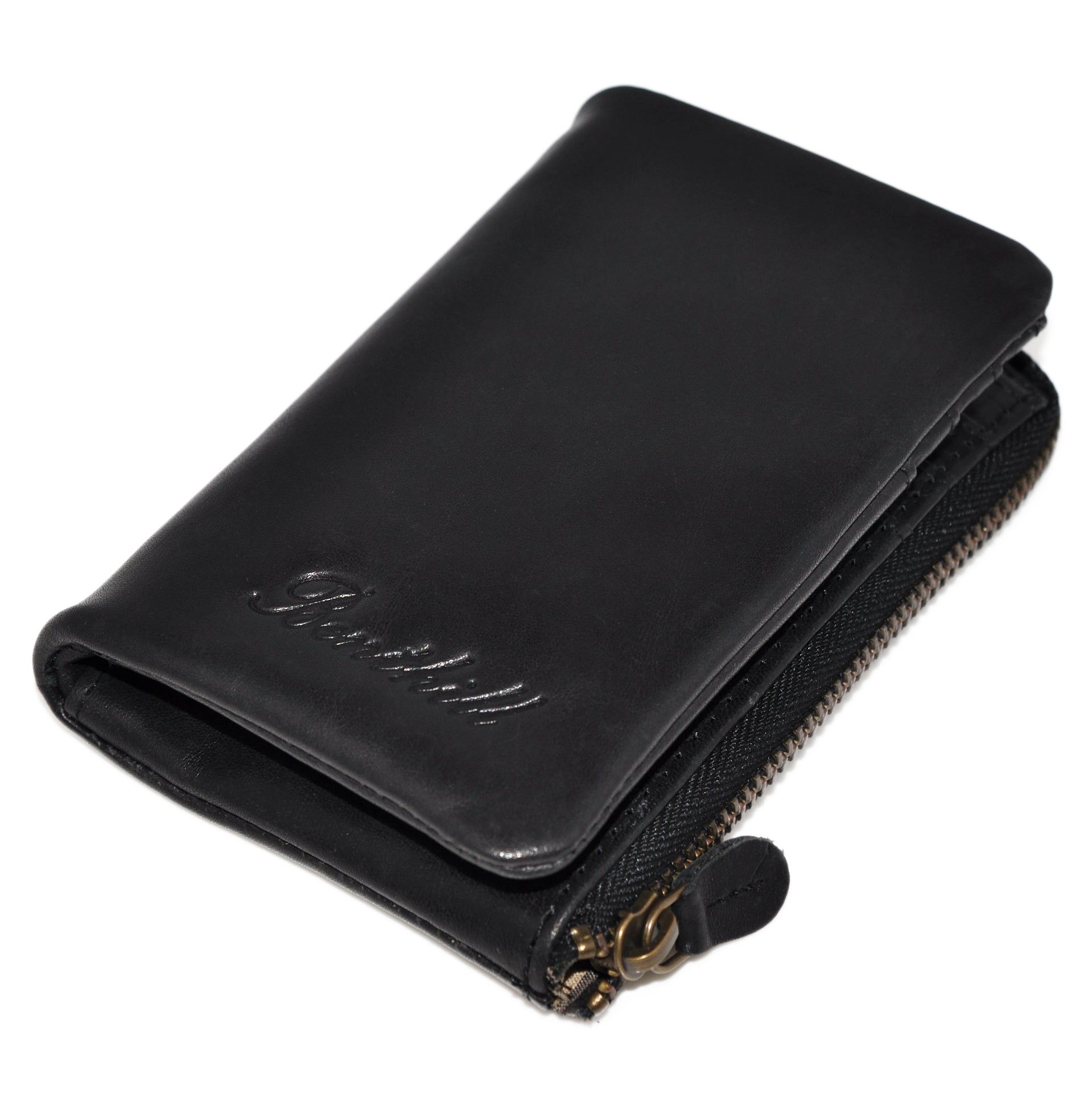 Benthill Kleine Geldbörse Echt Leder - Damen Geldbeutel mit RFID Schutz - 6 Kartenfächer - Slim-Wallet inkl. Geschenkbox