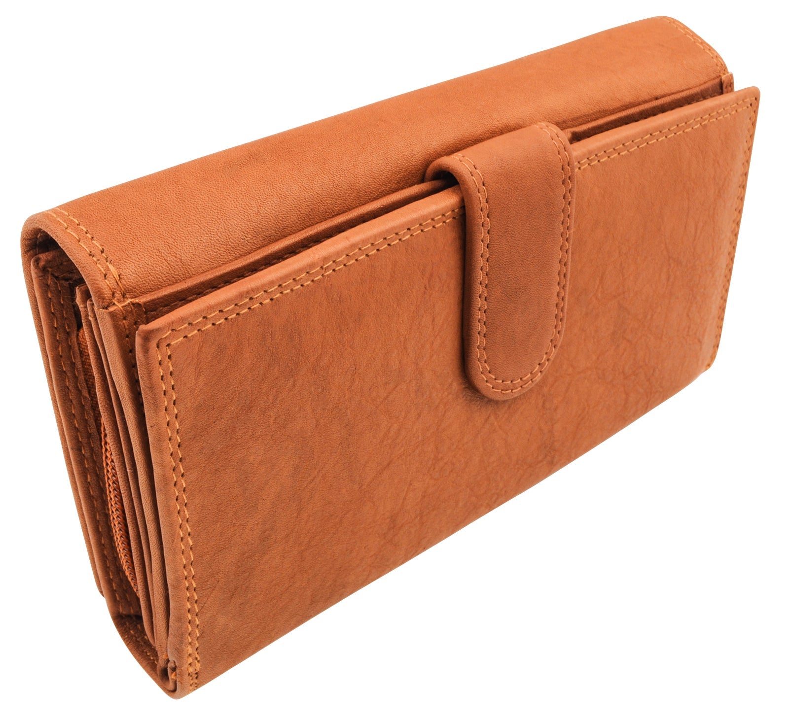 Benthill Damen Portemonnaie XXL mit RFID-Schutz | Echt-Leder Damen Geldbörse Gross | Große Vintage Damenbörse mit vielen Fächern XXL