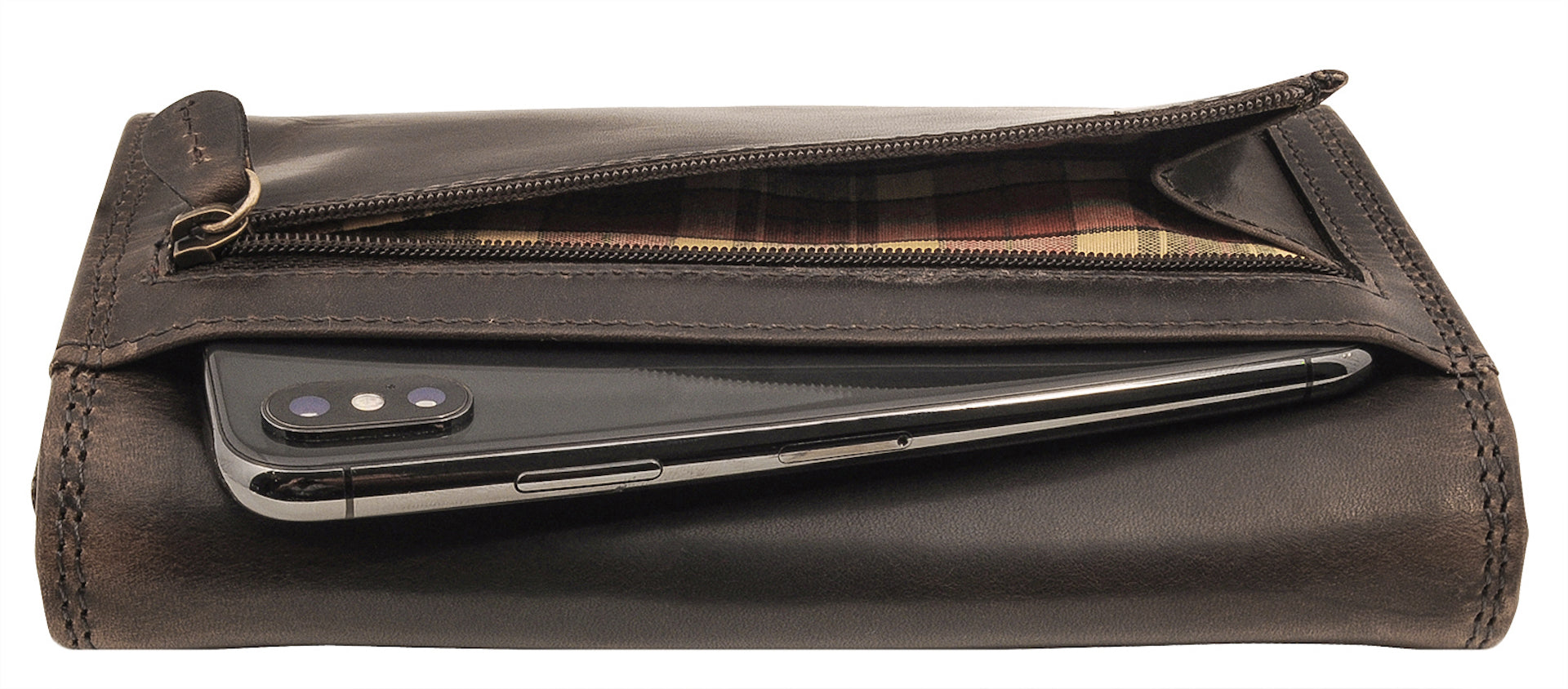 Benthill Portemonnaie Damen Leder - Hochwertige weiche Vintage EchtLeder Damen Geldbörse mit RFID Schutz - Grosse Damenbörse lang - Frauen Portmonee inkl. Geschenkbox