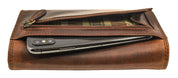 Benthill Portemonnaie Damen Leder - Hochwertige weiche Vintage EchtLeder Damen Geldbörse mit RFID Schutz - Grosse Damenbörse lang - Frauen Portmonee inkl. Geschenkbox