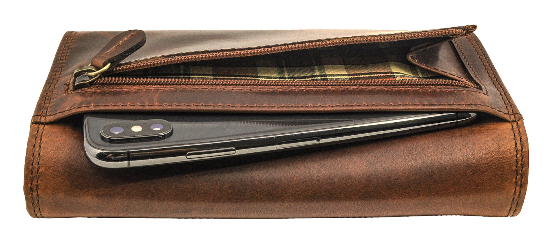 Benthill Portemonnaie Damen Leder - Hochwertige weiche Vintage EchtLeder Damen Geldbörse mit RFID Schutz - Grosse Damenbörse lang - Frauen Portmonee inkl. Geschenkbox