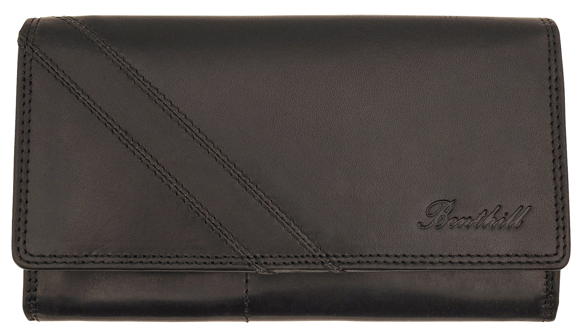 Benthill Portemonnaie Damen Leder - Hochwertige weiche Vintage EchtLeder Damen Geldbörse mit RFID Schutz - Grosse Damenbörse lang - Frauen Portmonee inkl. Geschenkbox