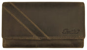 Benthill Portemonnaie Damen Leder - Hochwertige weiche Vintage EchtLeder Damen Geldbörse mit RFID Schutz - Grosse Damenbörse lang - Frauen Portmonee inkl. Geschenkbox