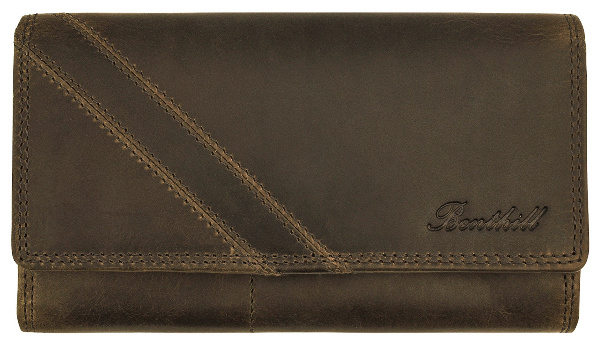Benthill Portemonnaie Damen Leder - Hochwertige weiche Vintage EchtLeder Damen Geldbörse mit RFID Schutz - Grosse Damenbörse lang - Frauen Portmonee inkl. Geschenkbox