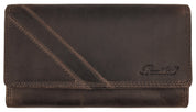 Benthill Portemonnaie Damen Leder - Hochwertige weiche Vintage EchtLeder Damen Geldbörse mit RFID Schutz - Grosse Damenbörse lang - Frauen Portmonee inkl. Geschenkbox