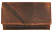 Benthill Portemonnaie Damen Leder - Hochwertige weiche Vintage EchtLeder Damen Geldbörse mit RFID Schutz - Grosse Damenbörse lang - Frauen Portmonee inkl. Geschenkbox