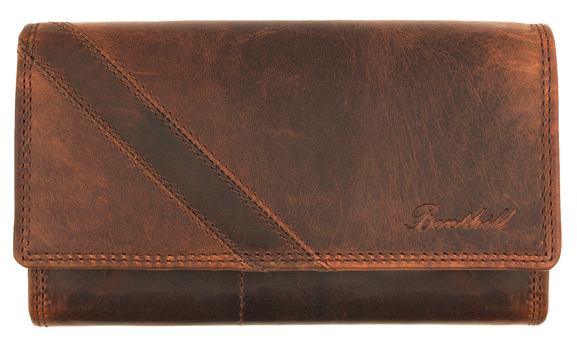 Benthill Portemonnaie Damen Leder - Hochwertige weiche Vintage EchtLeder Damen Geldbörse mit RFID Schutz - Grosse Damenbörse lang - Frauen Portmonee inkl. Geschenkbox