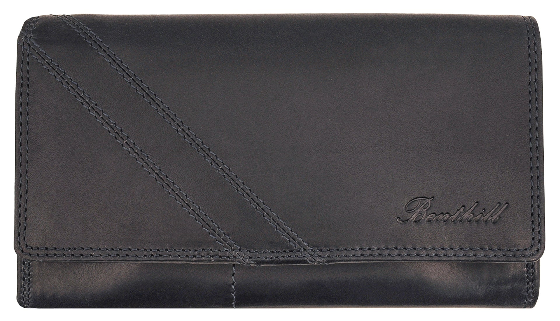 Benthill Portemonnaie Damen Leder - Hochwertige weiche Vintage EchtLeder Damen Geldbörse mit RFID Schutz - Grosse Damenbörse lang - Frauen Portmonee inkl. Geschenkbox