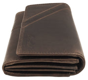 Benthill Portemonnaie Damen Leder - Hochwertige weiche Vintage EchtLeder Damen Geldbörse mit RFID Schutz - Grosse Damenbörse lang - Frauen Portmonee inkl. Geschenkbox