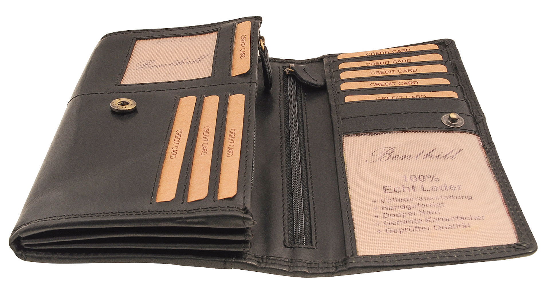 Benthill Portemonnaie Damen Leder - Hochwertige weiche Vintage EchtLeder Damen Geldbörse mit RFID Schutz - Grosse Damenbörse lang - Frauen Portmonee inkl. Geschenkbox