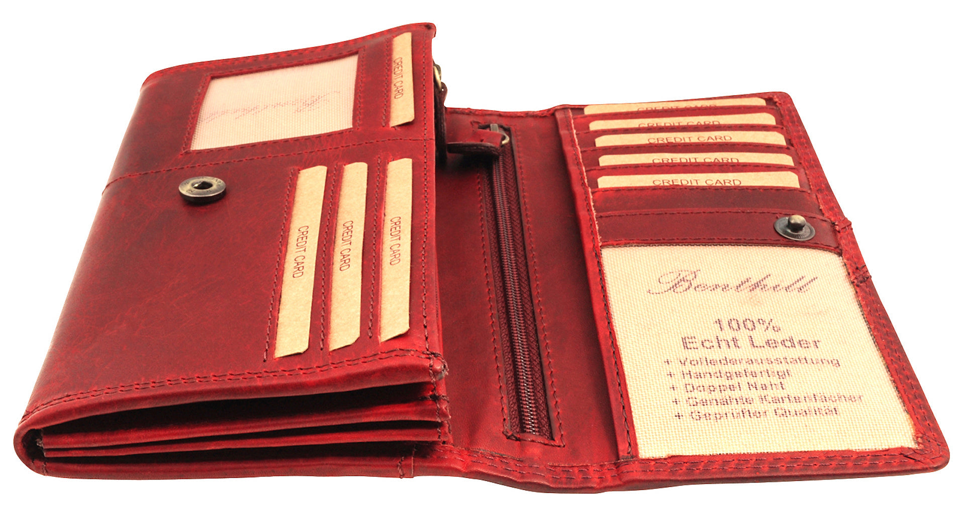Benthill Portemonnaie Damen Leder - Hochwertige weiche Vintage EchtLeder Damen Geldbörse mit RFID Schutz - Grosse Damenbörse lang - Frauen Portmonee inkl. Geschenkbox