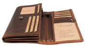 Benthill Portemonnaie Damen Leder - Hochwertige weiche Vintage EchtLeder Damen Geldbörse mit RFID Schutz - Grosse Damenbörse lang - Frauen Portmonee inkl. Geschenkbox