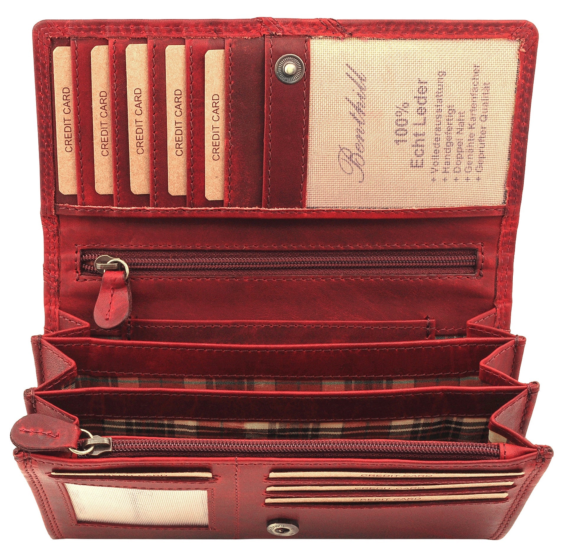 Benthill Portemonnaie Damen Leder - Hochwertige weiche Vintage EchtLeder Damen Geldbörse mit RFID Schutz - Grosse Damenbörse lang - Frauen Portmonee inkl. Geschenkbox