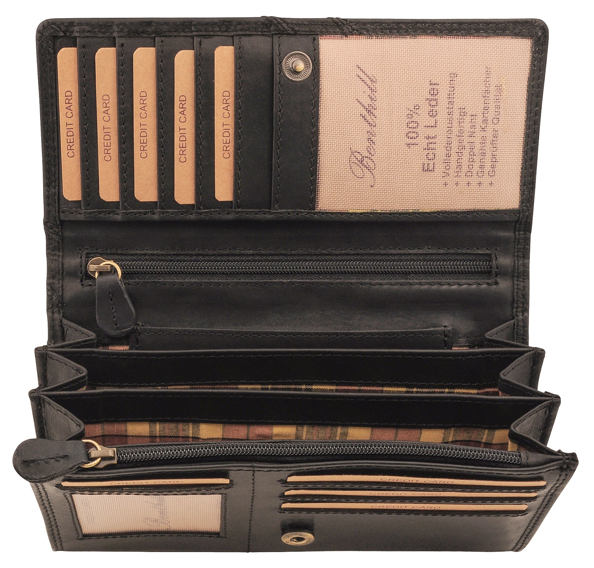 Benthill Portemonnaie Damen Leder - Hochwertige weiche Vintage EchtLeder Damen Geldbörse mit RFID Schutz - Grosse Damenbörse lang - Frauen Portmonee inkl. Geschenkbox