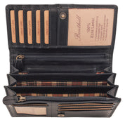 Benthill Portemonnaie Damen Leder - Hochwertige weiche Vintage EchtLeder Damen Geldbörse mit RFID Schutz - Grosse Damenbörse lang - Frauen Portmonee inkl. Geschenkbox