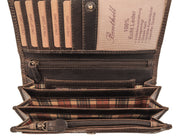 Benthill Portemonnaie Damen Leder - Hochwertige weiche Vintage EchtLeder Damen Geldbörse mit RFID Schutz - Grosse Damenbörse lang - Frauen Portmonee inkl. Geschenkbox