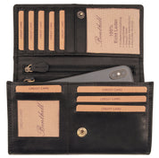 Benthill Portemonnaie Damen Leder - Hochwertige weiche Vintage EchtLeder Damen Geldbörse mit RFID Schutz - Grosse Damenbörse lang - Frauen Portmonee inkl. Geschenkbox