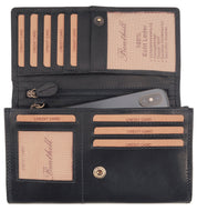 Benthill Portemonnaie Damen Leder - Hochwertige weiche Vintage EchtLeder Damen Geldbörse mit RFID Schutz - Grosse Damenbörse lang - Frauen Portmonee inkl. Geschenkbox