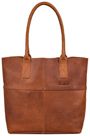 Benthill Shopper Leder Damen | Einfache Schultertasche ohne Reißverschluss | Vintage Handtasche aus echtem Rindsleder | Hochwertiger Beutel