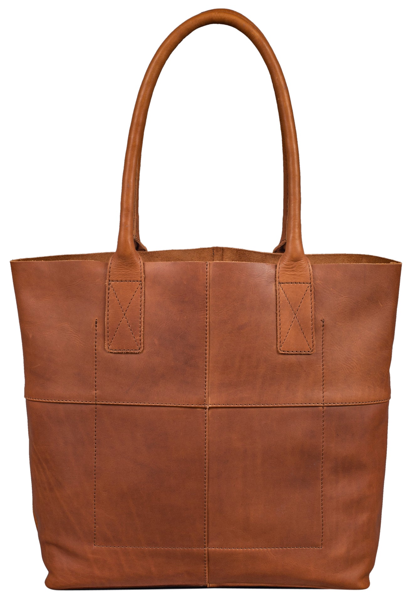 Benthill Shopper Leder Damen | Einfache Schultertasche ohne Reißverschluss | Vintage Handtasche aus echtem Rindsleder | Hochwertiger Beutel