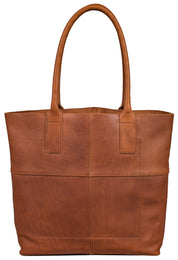 Benthill Shopper Leder Damen | Einfache Schultertasche ohne Reißverschluss | Vintage Handtasche aus echtem Rindsleder | Hochwertiger Beutel
