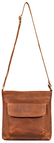 Benthill Shopper Damen Leder - Ledertasche mit Reißverschluss - Umhängetasche aus Echtleder - Handtasche Vintage - Bag Beutel - Schulterbeutel
