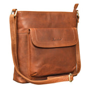 Benthill Shopper Damen Leder - Ledertasche mit Reißverschluss - Umhängetasche aus Echtleder - Handtasche Vintage - Bag Beutel - Schulterbeutel