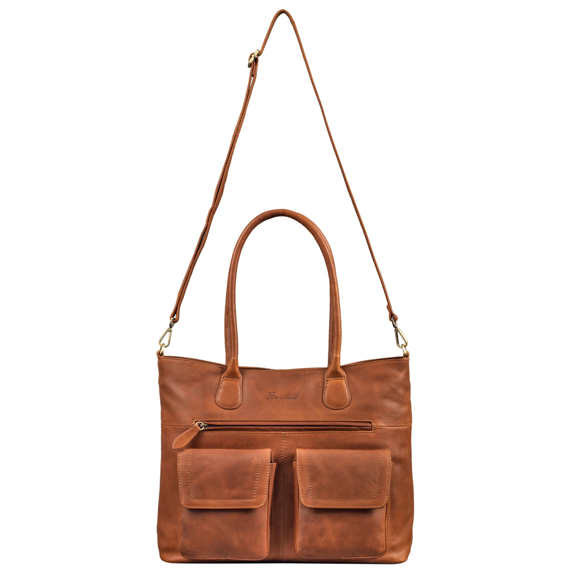 Benthill Handtasche Damen Leder | Vintage Henkeltasche aus echtem Rindsleder | Große Umhängetasche | Echt Leder Shopper